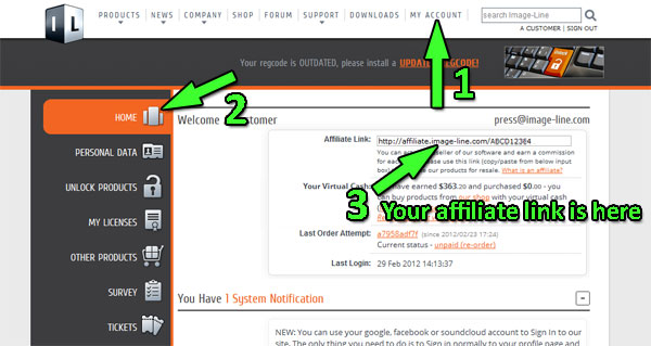 create your own affiliate link