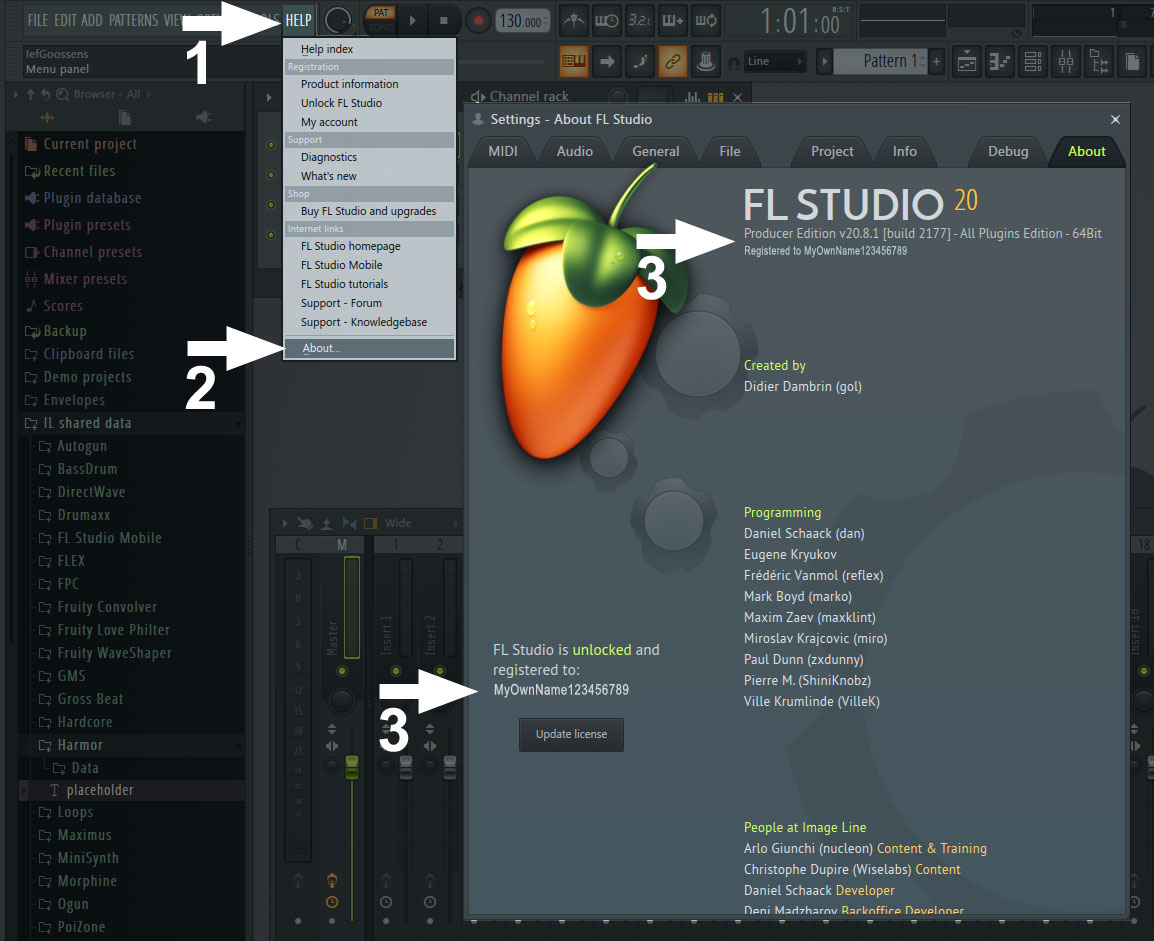 How to know you have the correct FL Studio version registered?