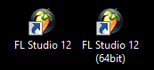 What installer do I need to get FL Studio 64 Bit? - There is a single unified installer includes both FL Studio 32 and 64 Bit. Get it here. After installation you will have a desktop icon for each version, FL Studio & FL Studio (64 Bit). FL Studio is 32 bit  (FL.exe) and FL Studio (64bit) is FL Studio 64 Bit (FL64.exe). Make sure you are using the correct icon to start the version of FL Studio you want to use.